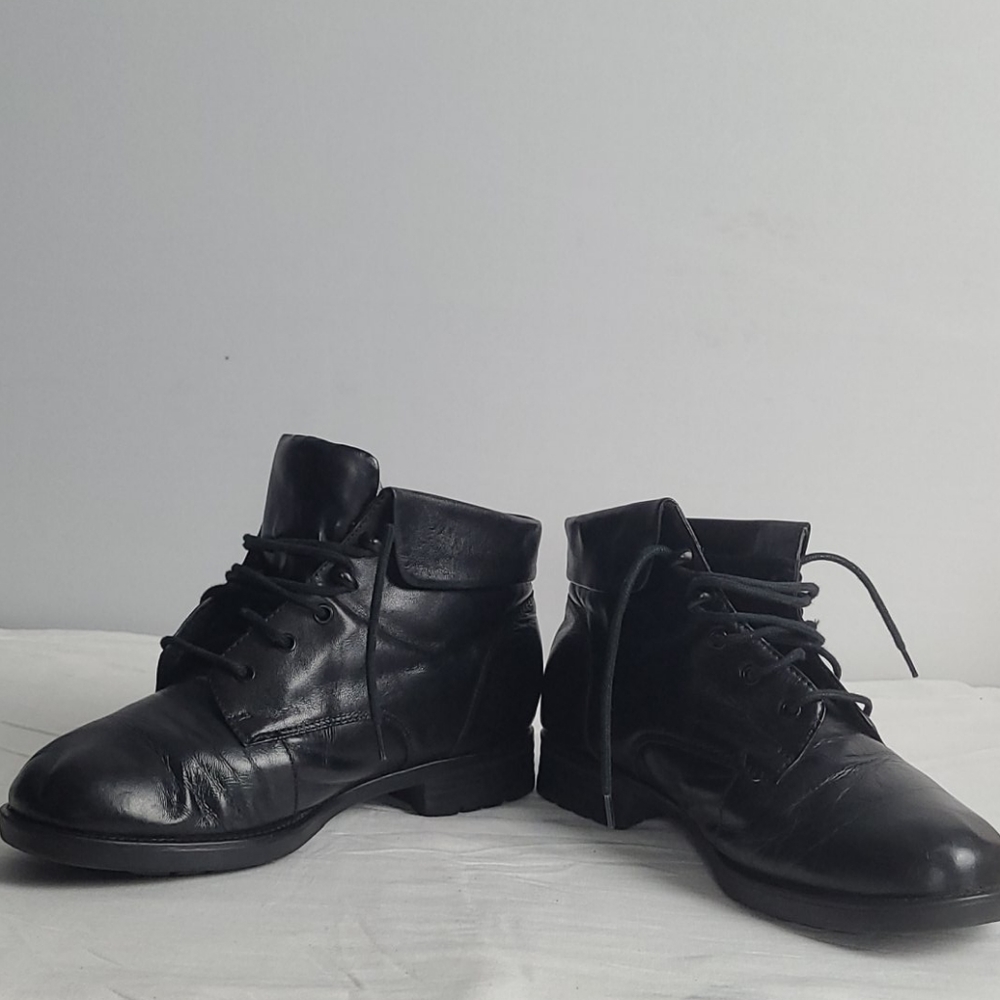 EARTH SHOE CHACO BLACK LEATHER SHOES 10.5W LACE UP - Picture 7 of 16